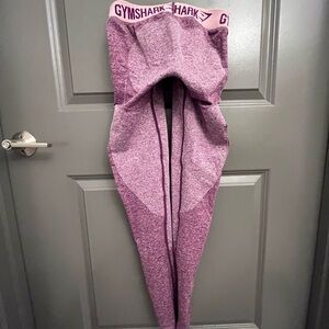 Gymshark Maroon and White Leggings